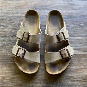 Birkenstock Arizona Suede Sandals.
